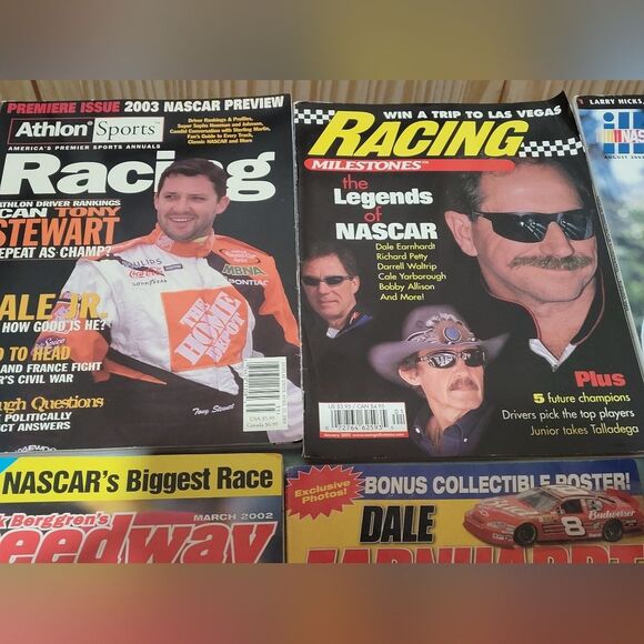 Nascar Magazine Lot Dale And Dale Jr Lot Of 10 Still Has Inserts - Picture 2 of 6